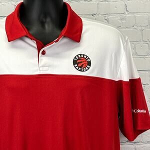 Toronto Raptors Polo Shirt Red Columbia Golf Omni Wick Best Ball NBA XL X-Large